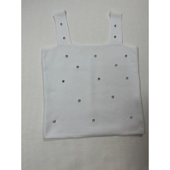 Stone Detailed Tricot Tank Top no size. Fits small / medium - Picture 2 of 5